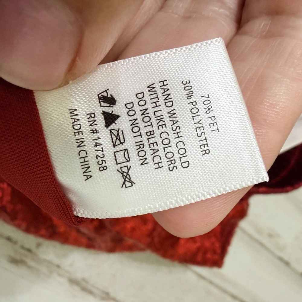 Simply Southern Red Sequins Sparkle Pants 8 Pull On Wide Leg Party Holiday NEW - Picture 7 of 7
